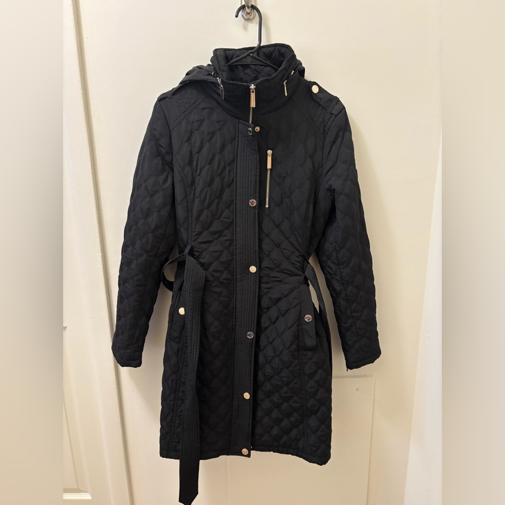 MICHAEL Michael Kors black quilted coat